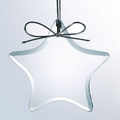 Beveled Clear Glass Ornament - Oval - Screen Imprint